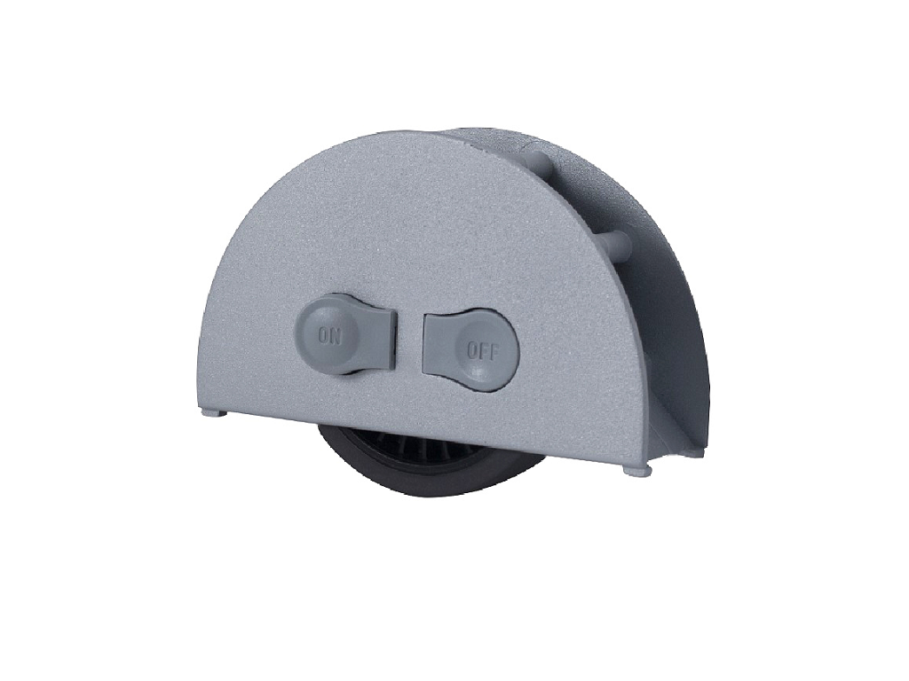 Ruota Incasso per Letti On-Off con Freno Gomma Grigia d.60 Portata kg.80 Piastra U mm.25   Ogtm - immagine 1
